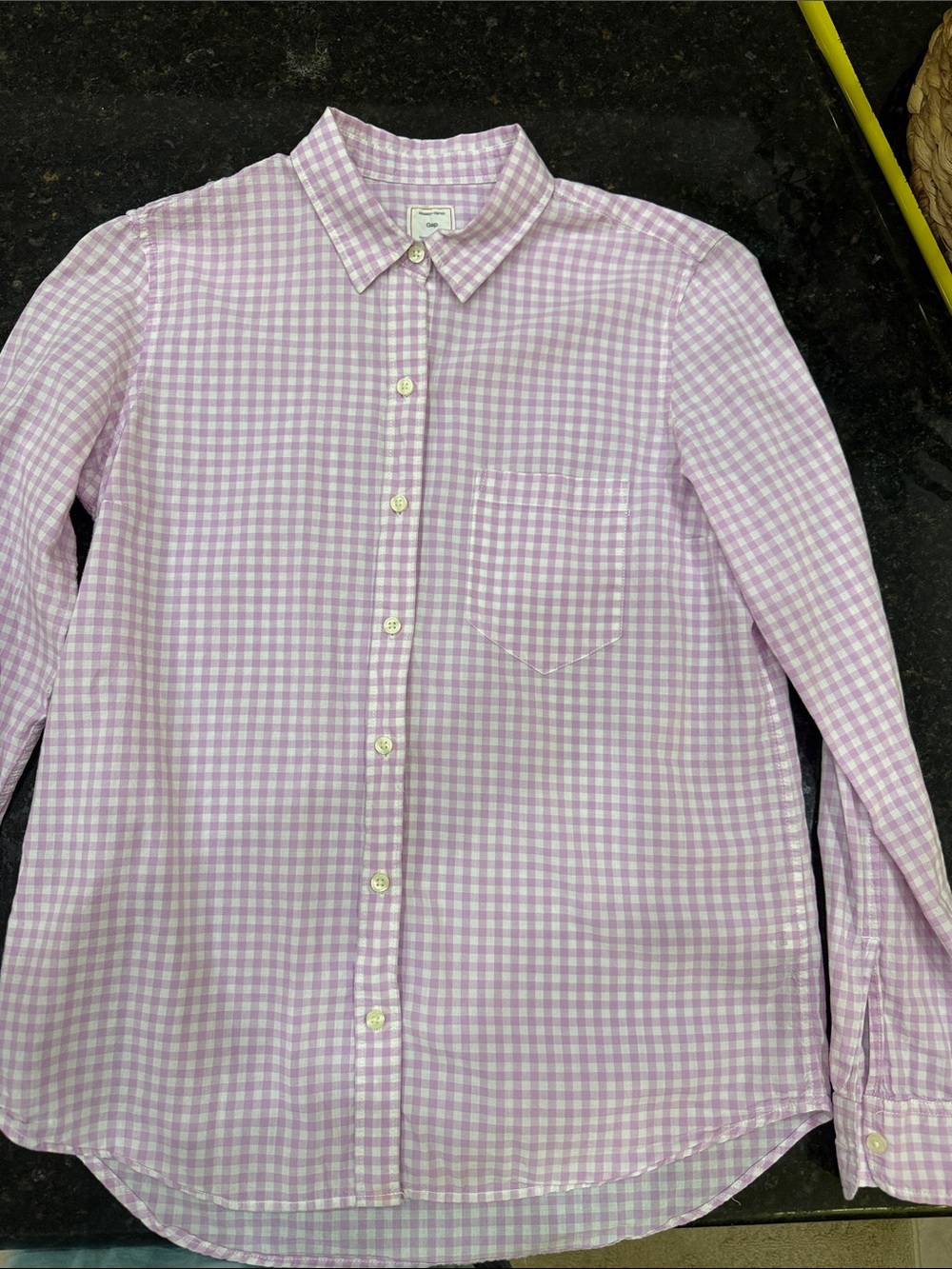 GAP Lavender Gingham Button-Down Shirt